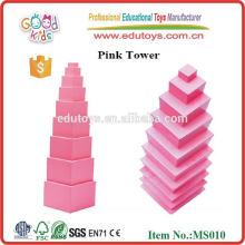 Недорогие качественные деревянные материалы Монтессори Розовая башня
